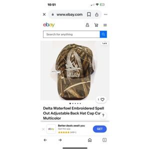 Delta Waterfowl Foundation Camoflauge Mesh Back Snapback Hat Cap Duck Hunting